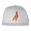 Austin White Cap with Burnt Orange Pigeon