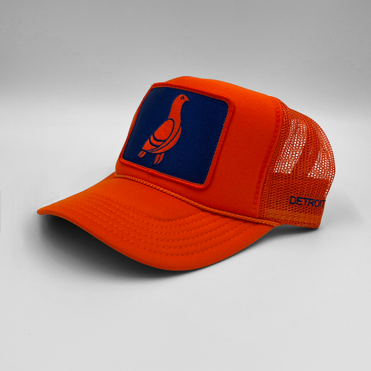 Detroit Orange Cap with Navy & Orange Pigeon Patch