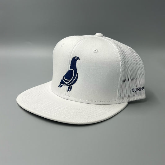 Durham White Cap with Blue Pigeon