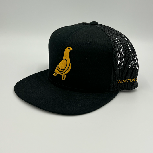 Winston-Salem Black Cap with Gold Pigeon