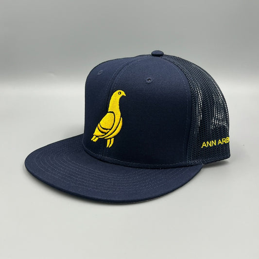 Ann Arbor Navy Blue Cap with Navy with Yellow Pigeon