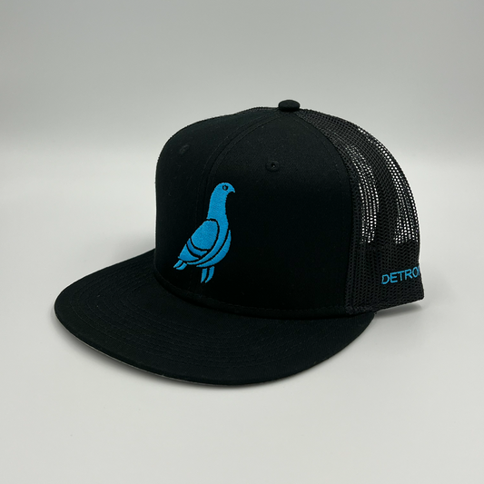 Detroit Black Cap with Light Blue Pigeon