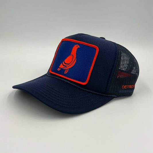 Detroit Navy Blue Cap with Navy & Orange Pigeon Patch