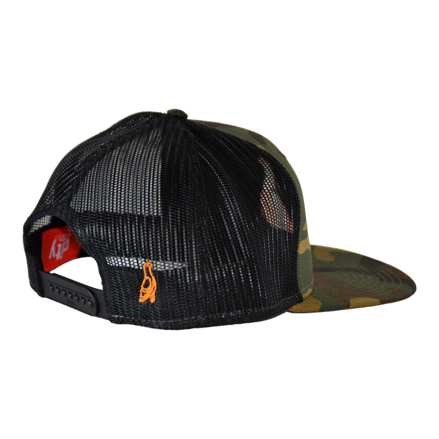 Detroit Camo Cap with Orange Pigeon